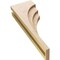 Ekena Millwork 6"W x 12"D x 36"H Thin Rockford Rough Cedar Woodgrain TimberThane Corbel, Primed Tan CORUR06X12X36ROCRCPR - alternate 2